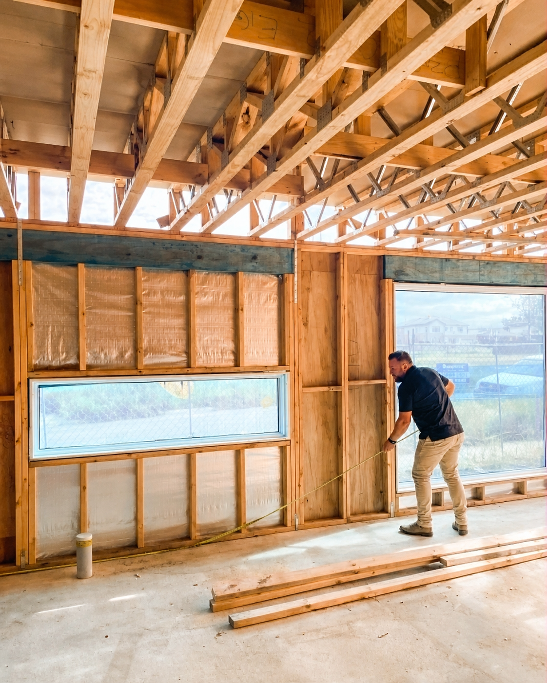 Masterpiece Cabinetry measuring and planning a new space onsite